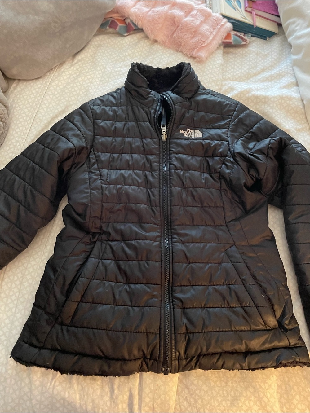 The North Face Black Girls' Quilted Puffer Jacket